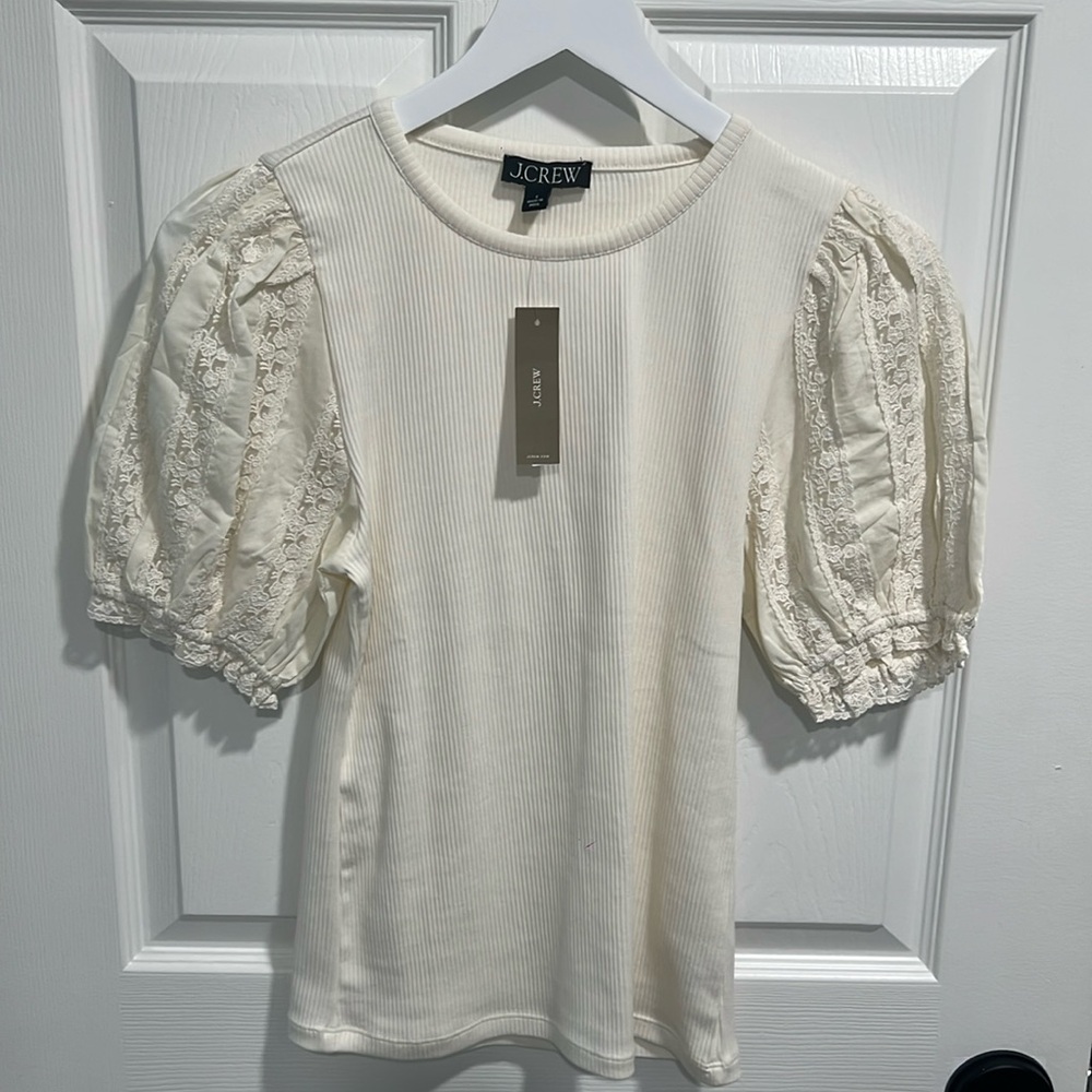 Crew white tee size S